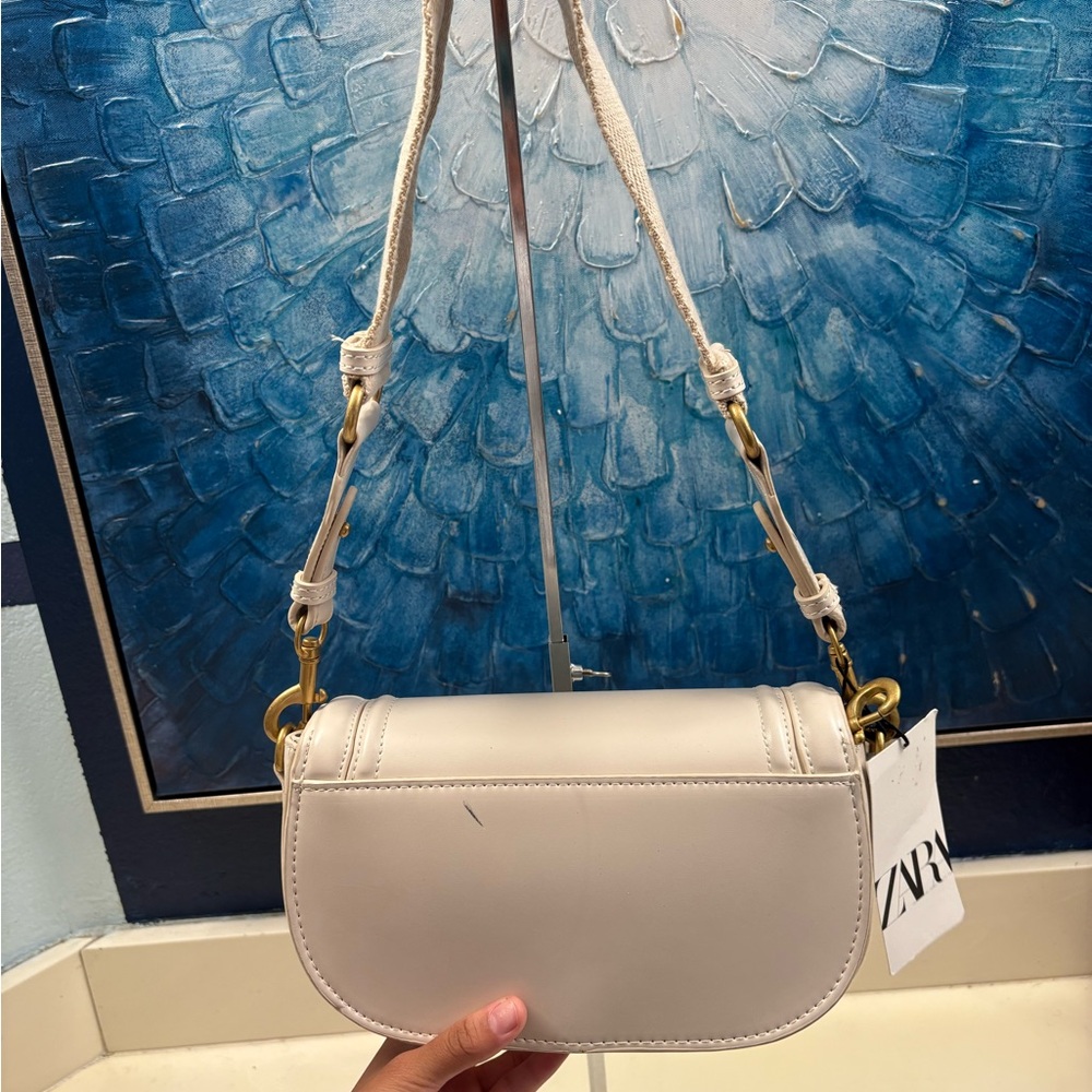 Zara Elegant Cream Shoulder Bag - Picture 3 of 3